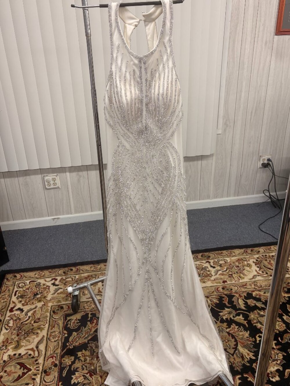White sparkle mermaid gown